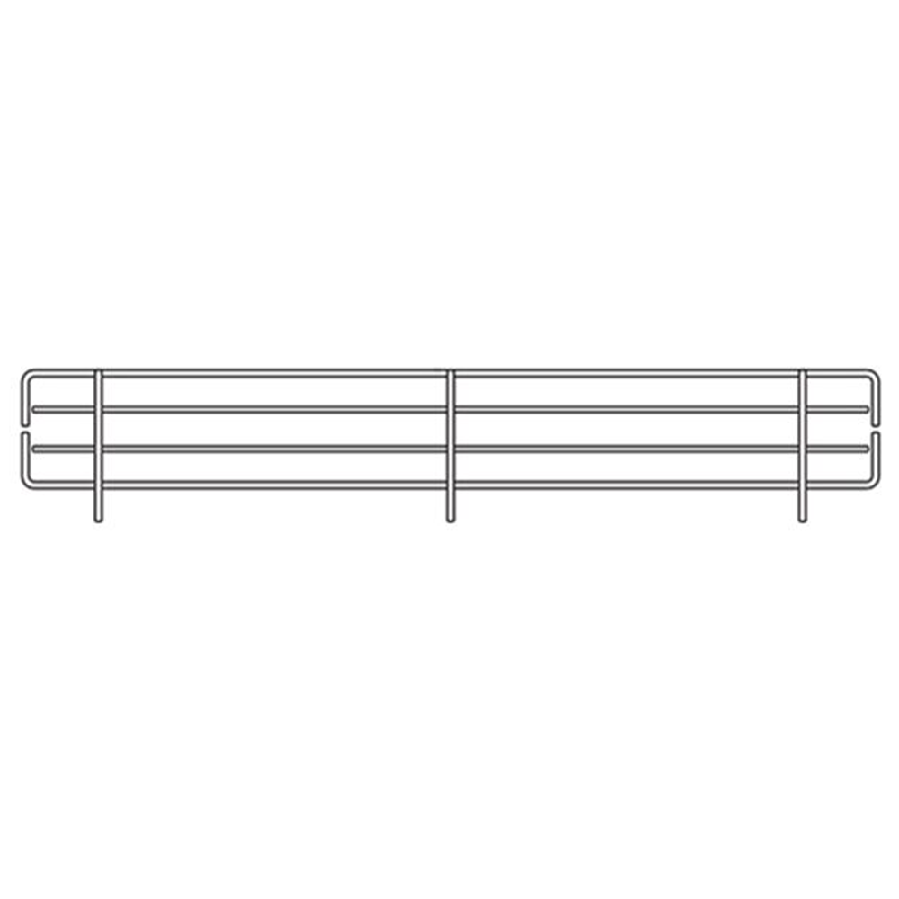 Grilaj frontal 100*8 cm, P25 pentru rafturi metalice gri