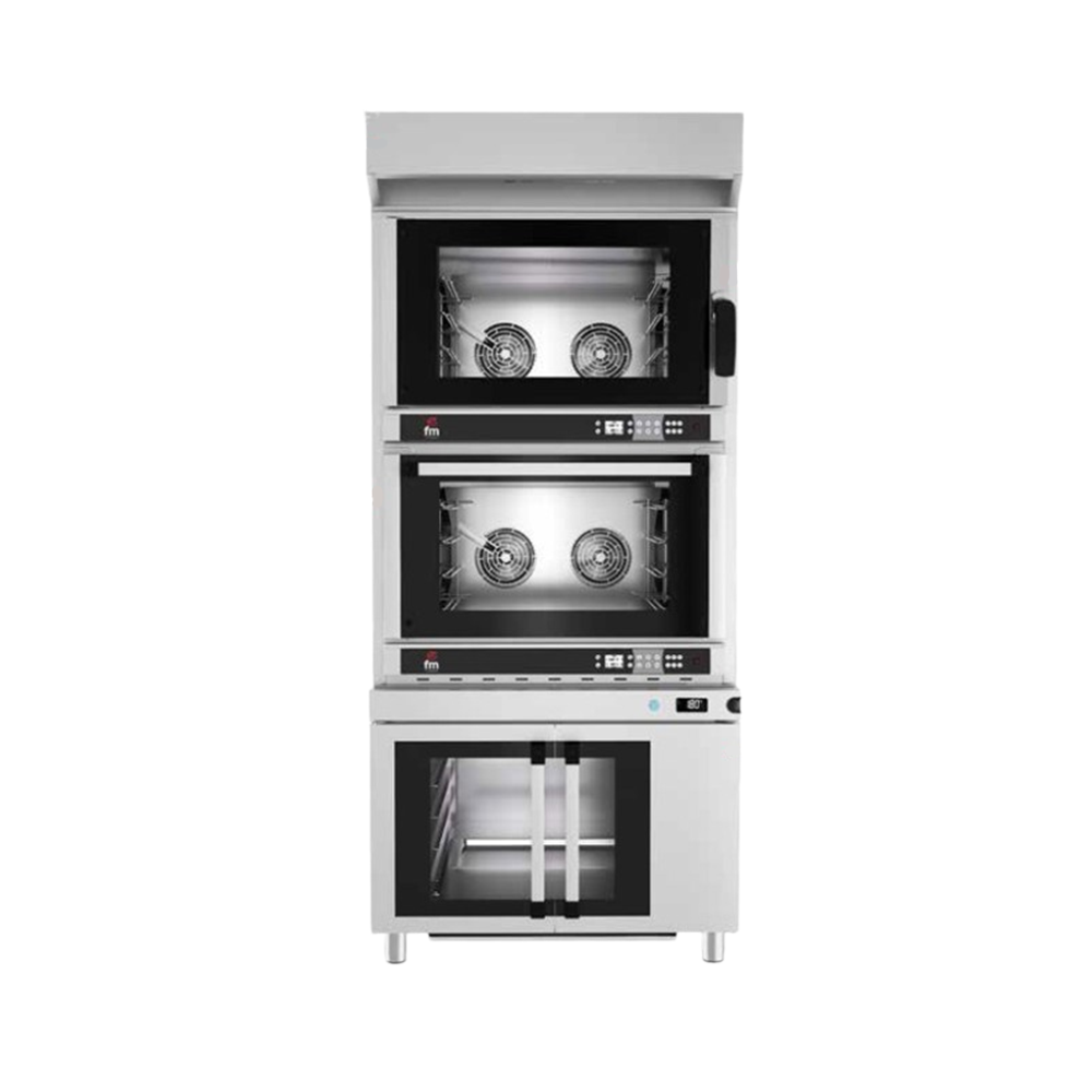 Combi modular cu 2 cuptoare, dospitor si hota