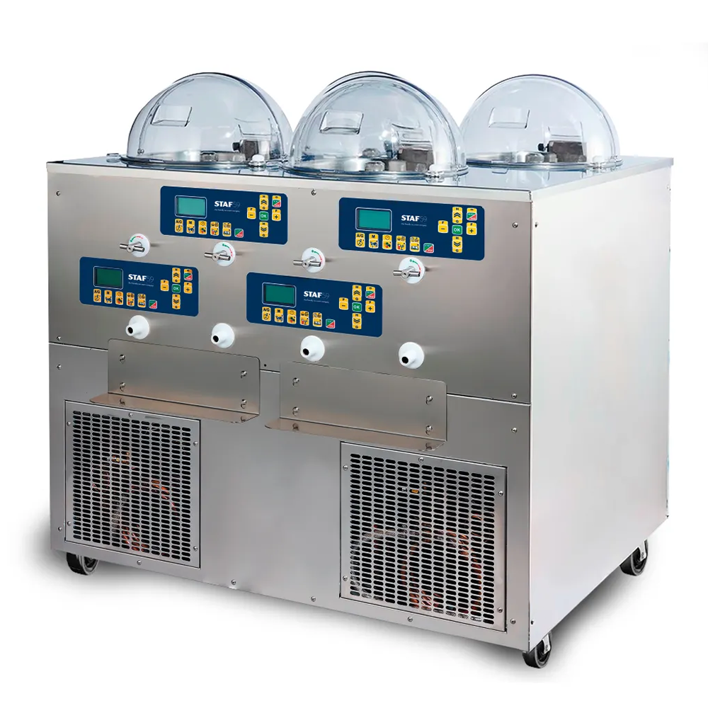 Masina multifunctionala STAF59 pentru a produce, expune, conserva si servi inghetata 4 x 15 lt/h