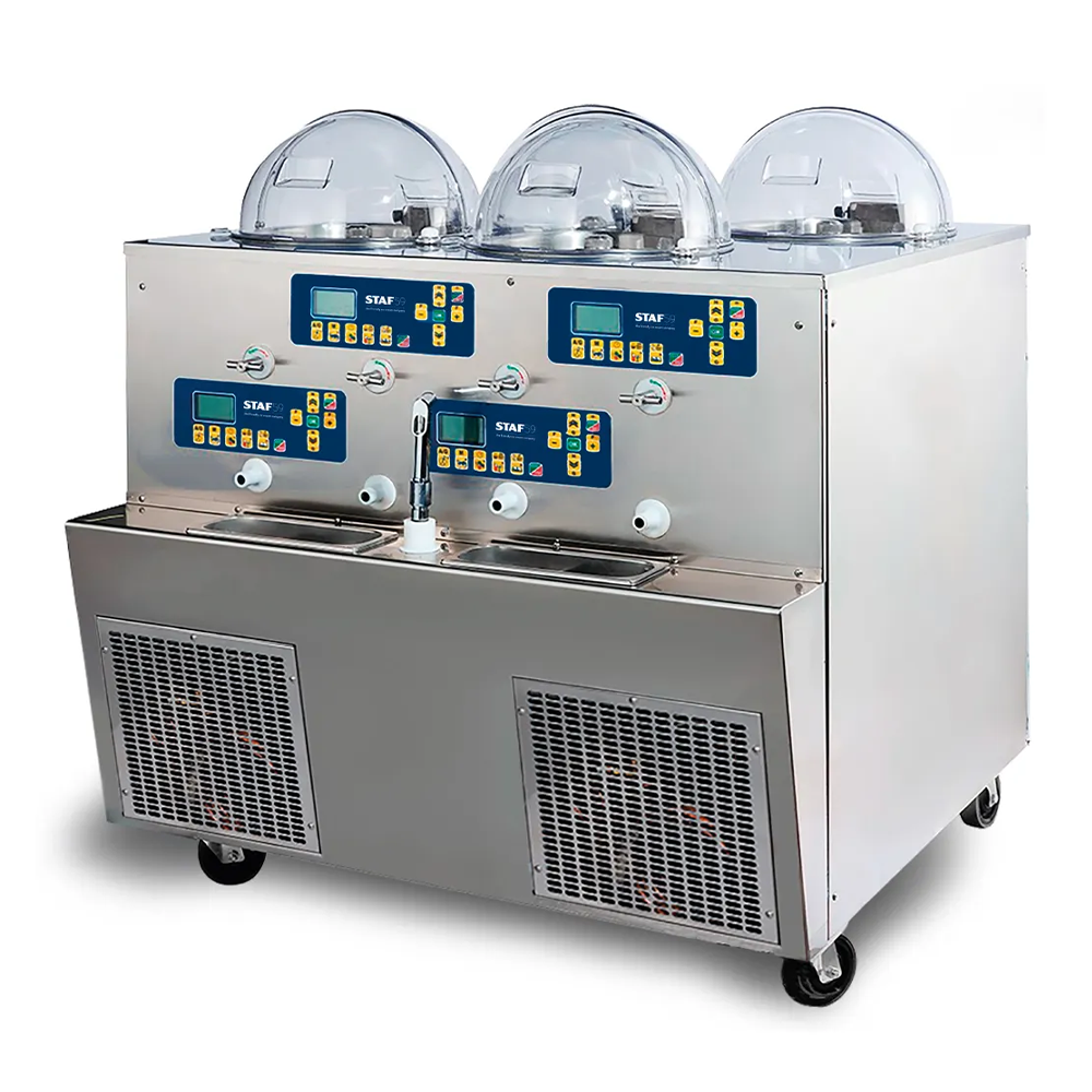Masina multifunctionala cu kit spalare STAF59 pentru a produce, expune, conserva si servi inghetata 4 x 15 lt/h