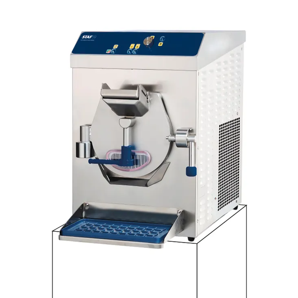 Masina de inghetata orizontala de banc STAF59 cu extractie automata si timer, 20 lt/h, control electromecanic