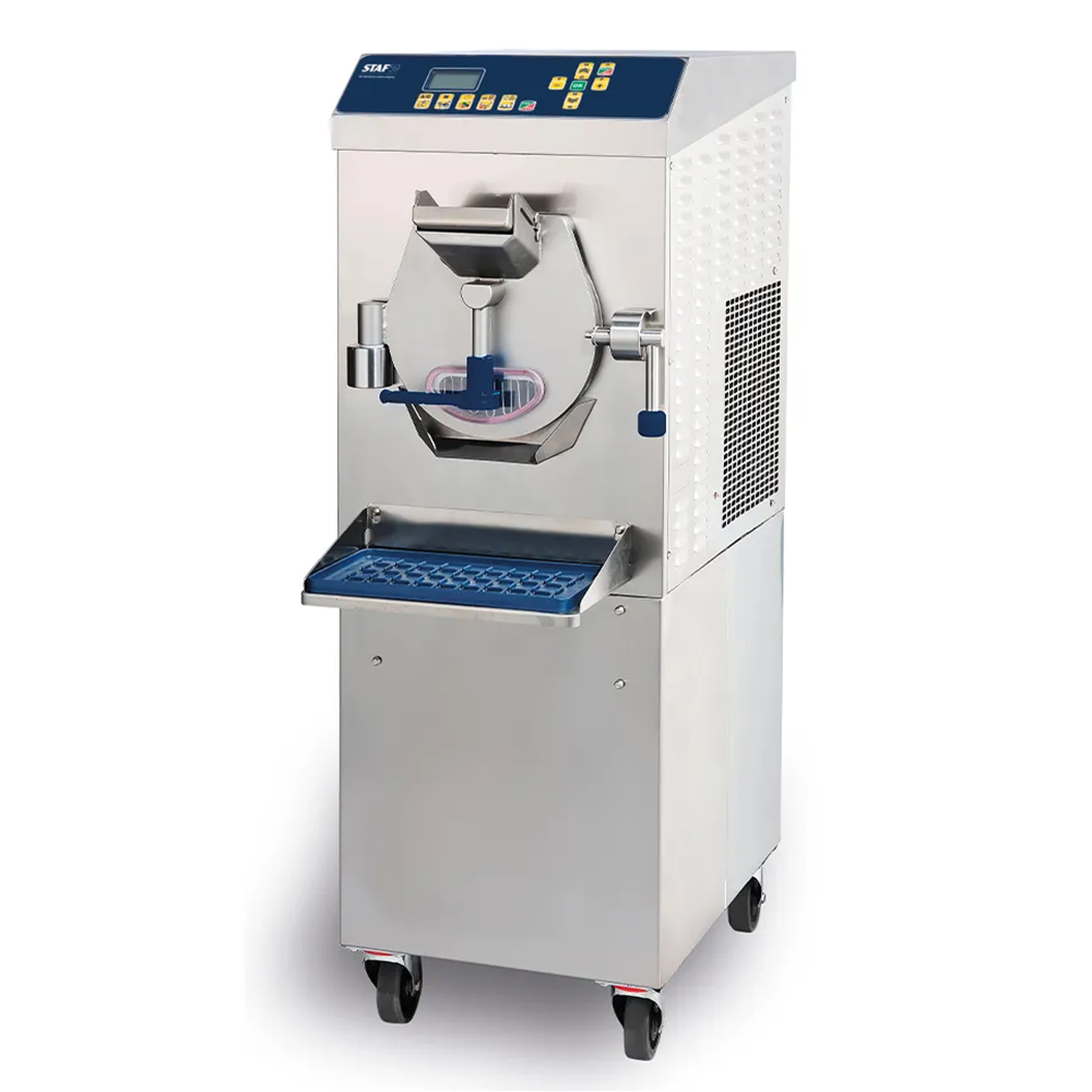 Masina de inghetata orizontala de banc STAF59 cu extractie automata, timer, 20 lt/h, panou digital, control densitate