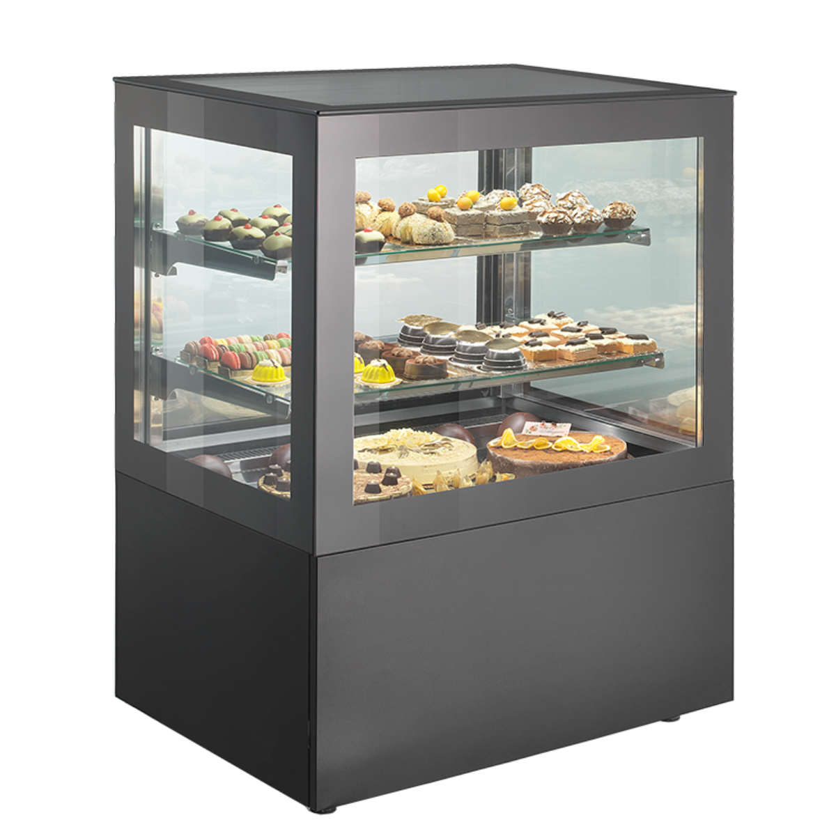 Vitrina frigorifica verticala Frenox, sistem racire extern, patiserie si cofetarie, inox, 450 Lt, 120*78*130 cm