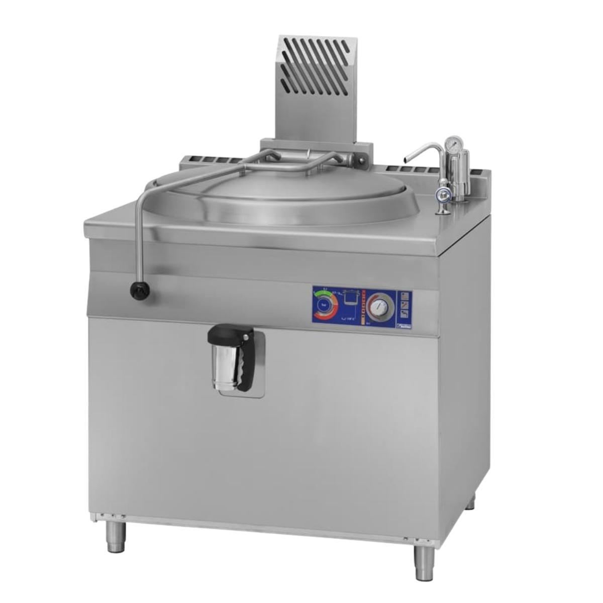 Marmita profesionala pe gaz 150 lt, incalzire indirecta, aprindere prin ionizare, 19 kW, 90*90*90 cm