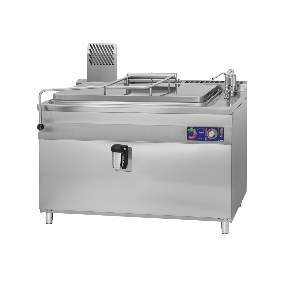 Marmita profesionala pe gaz 200 lt, incalzire indirecta, aprindere prin ionizare, 25 kW, 135*90*90 cm