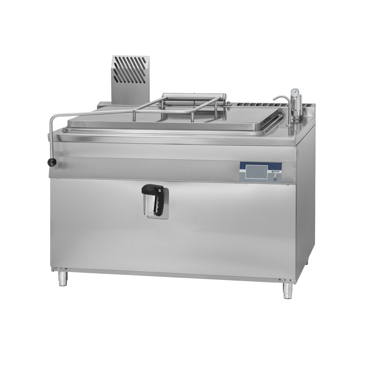 Marmita profesionala pe gaz 200 Lt, Incalzire Indirecta, Ecran Tactil, Aprindere prin Ionizare, 25 kW, 135*90*90 cm