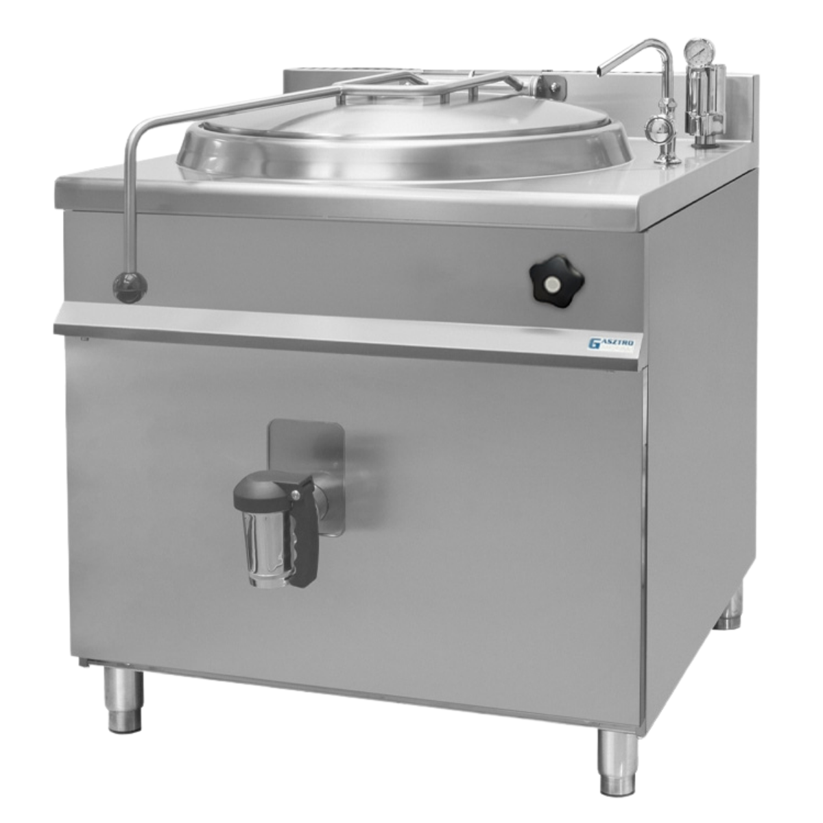 Marmita profesionala cu abur 100 lt, Incalzire Indirecta, Alimentare cu Abur, 90*90*90 cm