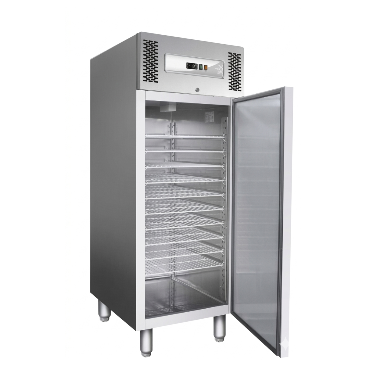 Dulap de congelare vertical pentru gelaterie cu 1 usa, inox, 737 LT, -10°C / -22°C, 10 grilaje, panou de control electronic