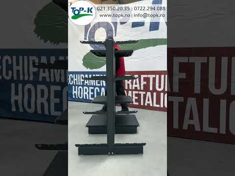 Raft metalic de mijloc (gondola) 125*140 baza 40 cm si 6 polite de 30 cm - 3