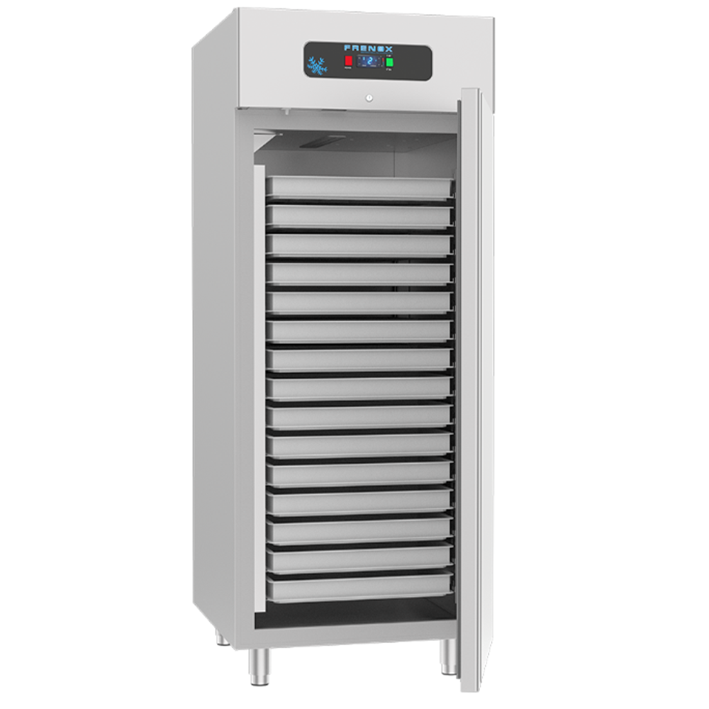 Dulap congelare vertical inox, FRENOX cu 1 usa, pentru patiserie, 56 tavi 40x60, 850 lt - 2