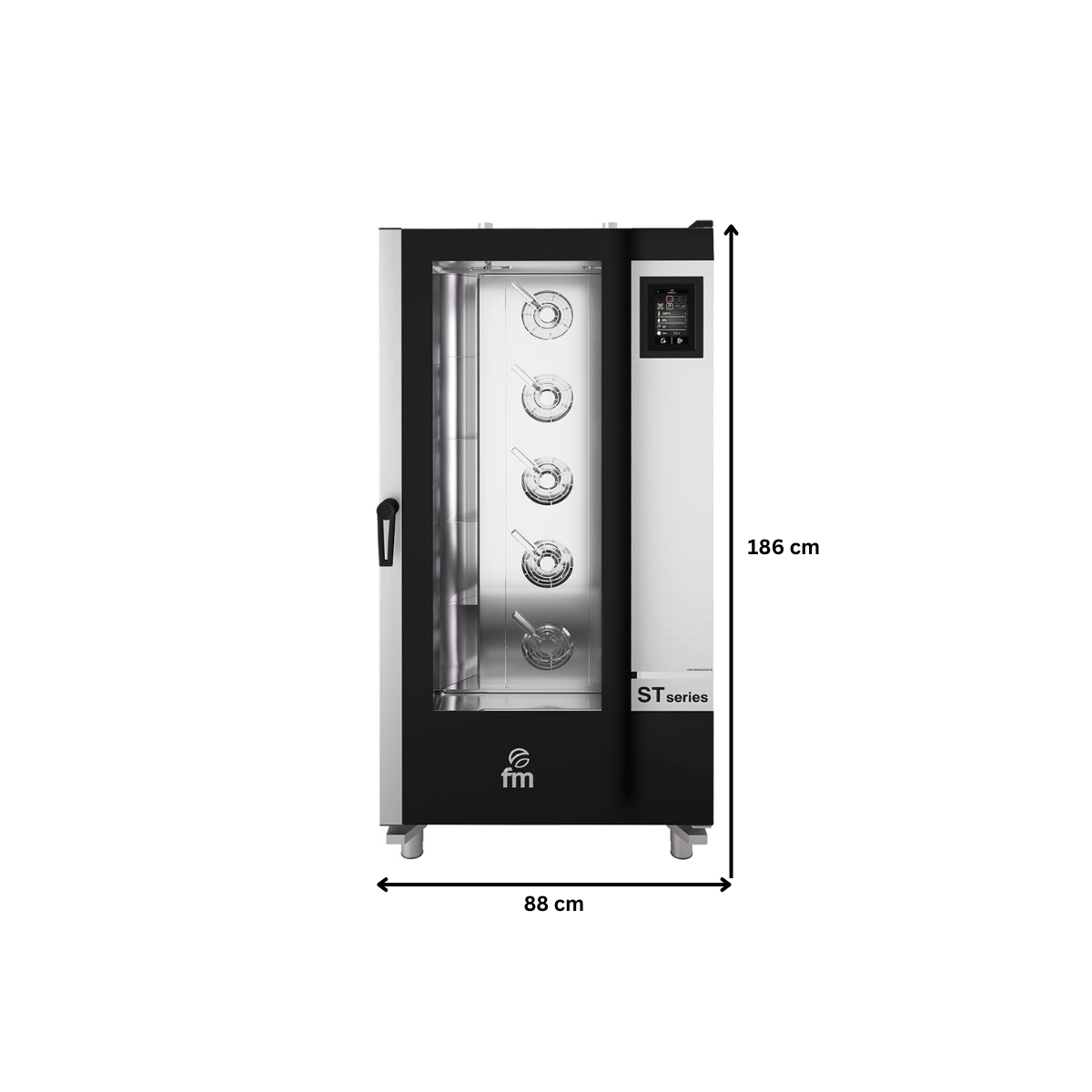 Cuptor profesional gastronomic FM electric cu 20 cuve si panou touchscreen + carucior - 2