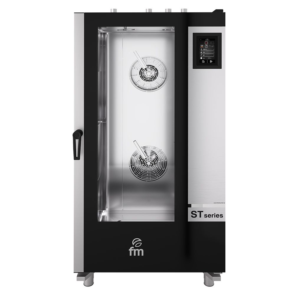 Cuptor profesional gastronomic FM pe gaz cu 20 cuve si panou touchscreen + carucior - 0
