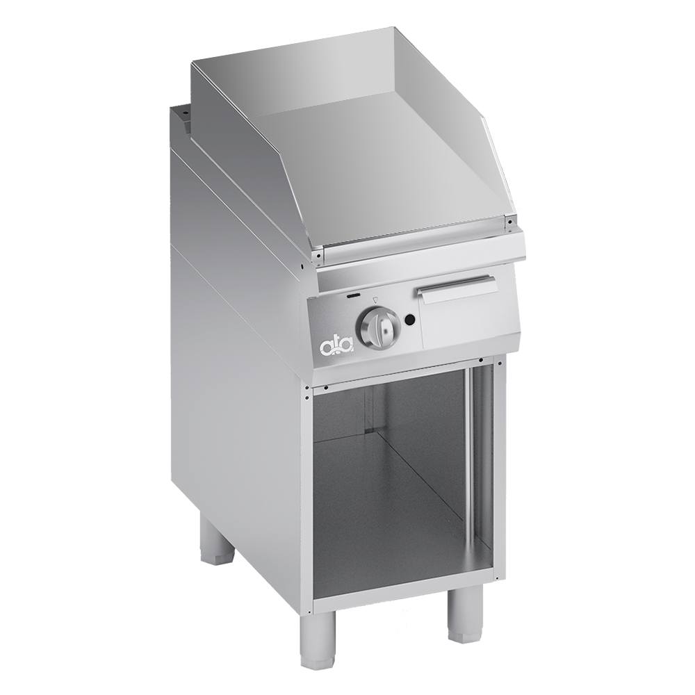 Grill pe gaz simplu, suprafata neteda, inox, 40*70*85 cm - 0