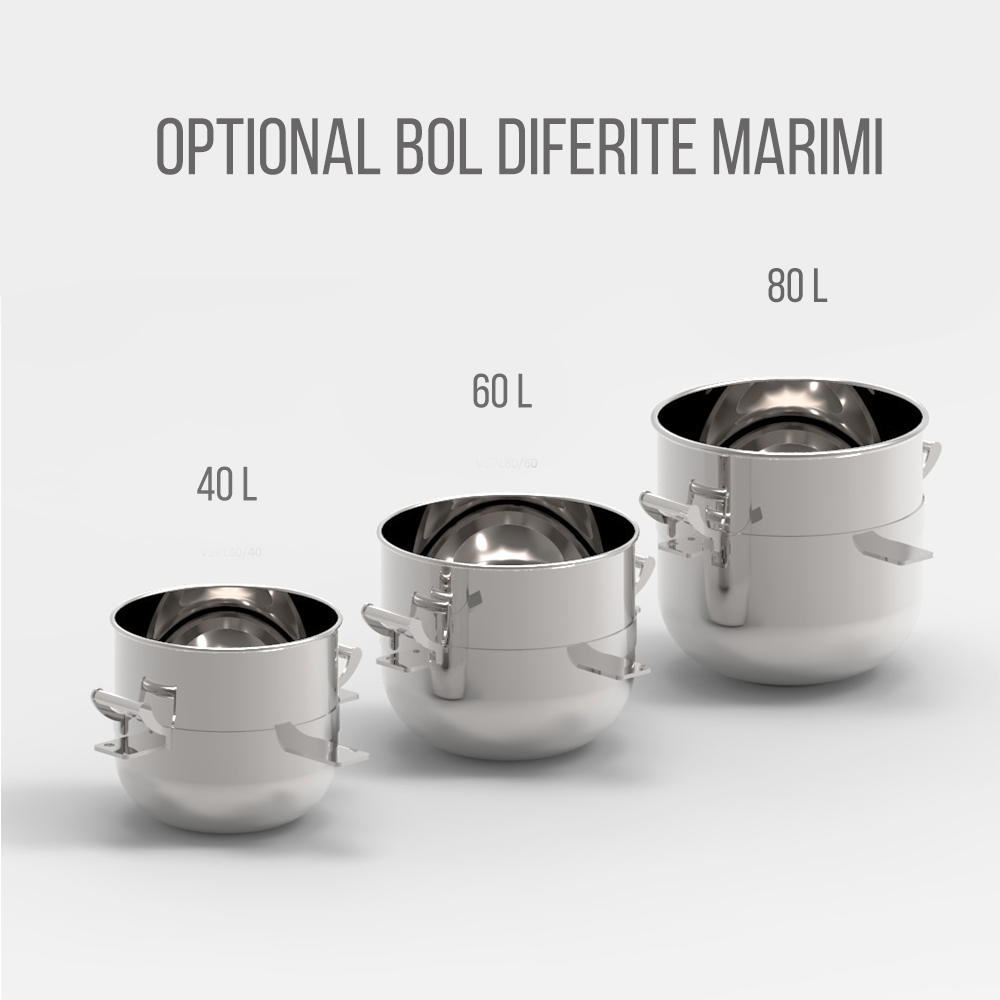 Mixer planetar STARMIX, cu cap fix, viteza variabila si lift automat, 80 lt, 102*85*168 cm - 4