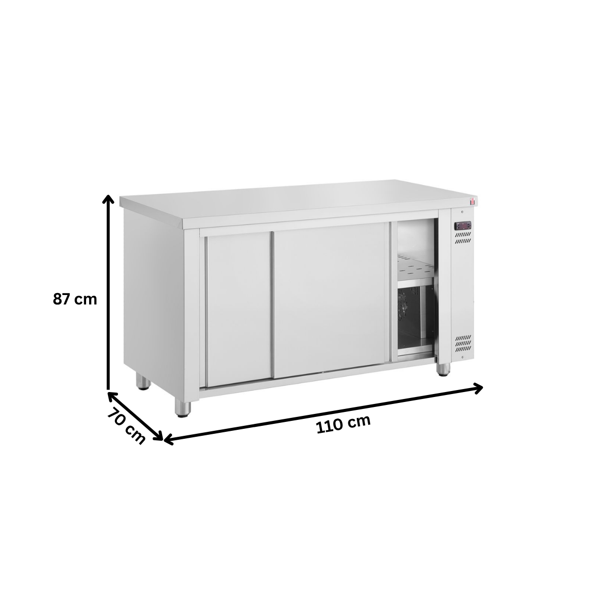 Tejghea inox cu dulap cald - 6