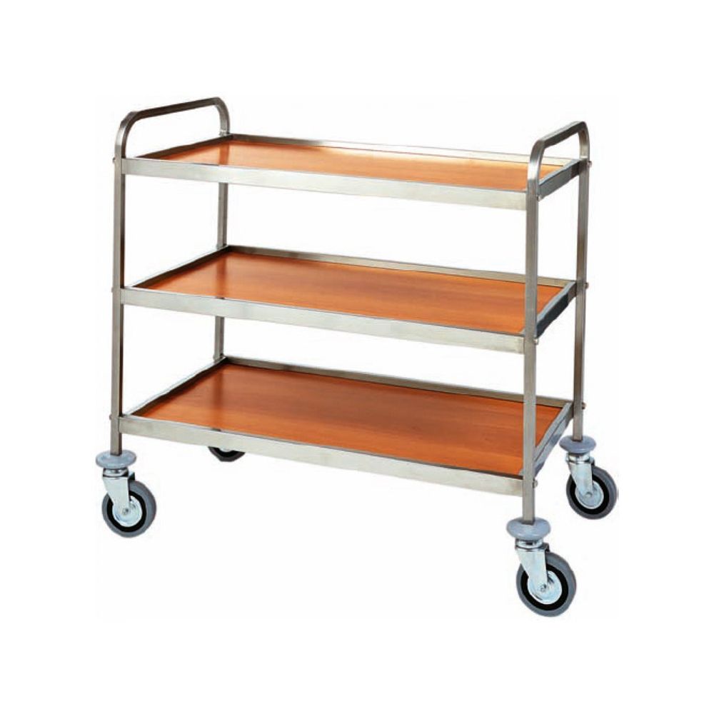 Carucior servire restaurant cu 3 polite - 0