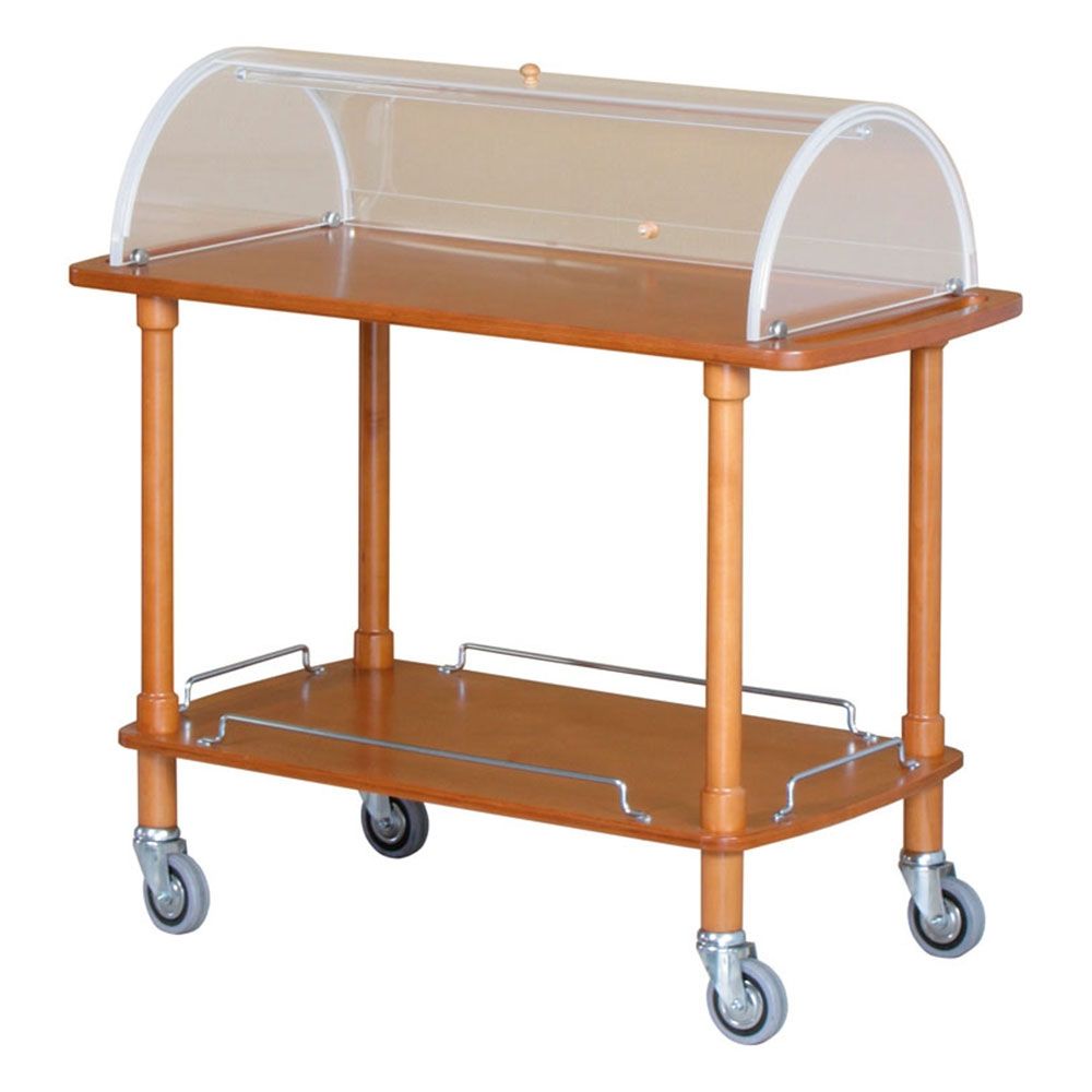 Carucior servire restaurant cu cupola plexiglas - 0