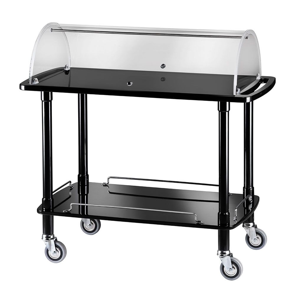 Carucior servire restaurant cu cupola plexiglas - 2