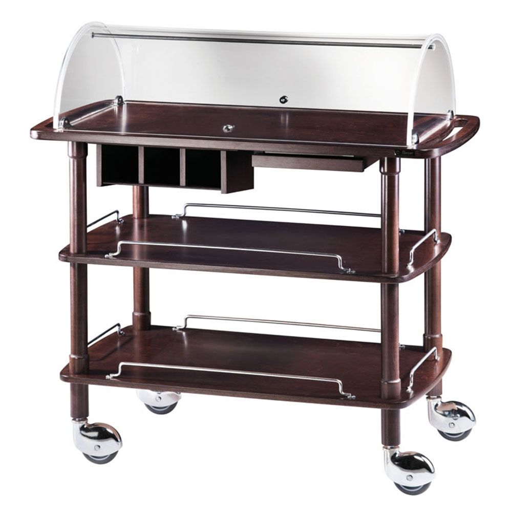 Carucior servire restaurant cu cupola plexiglas - 1