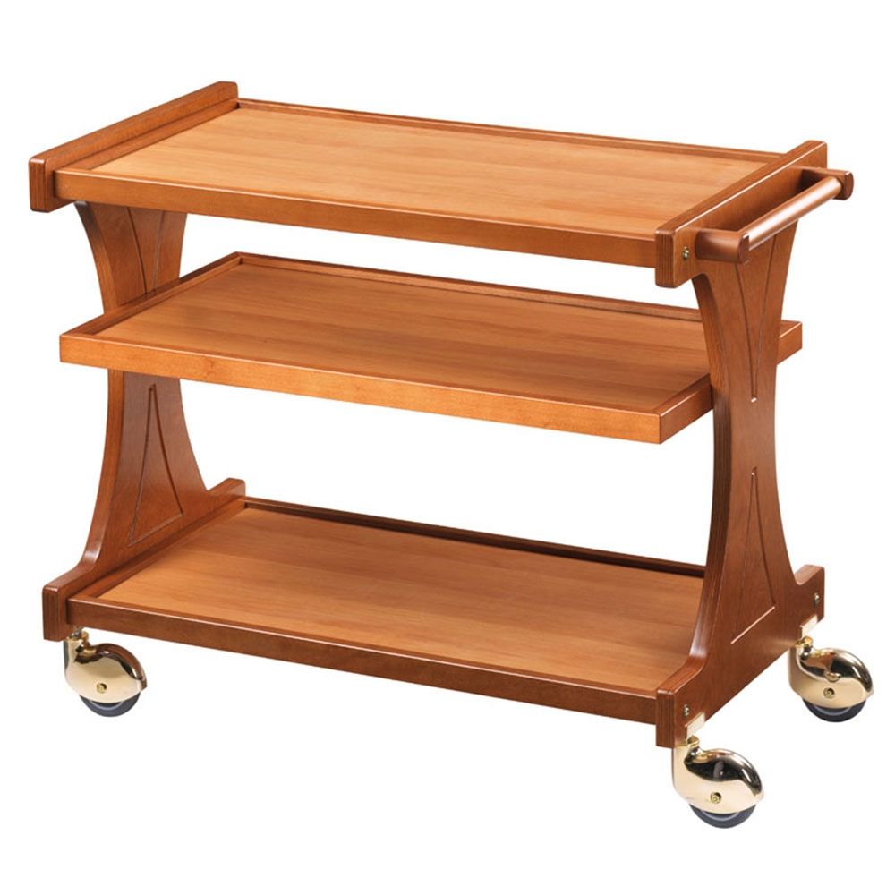 Carucior servire restaurant cu 3 polite - 0