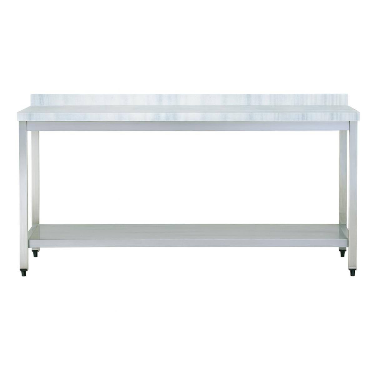 Masa de lucru inox cu blat din marmura si polita inferioara 140*60*85 - 2