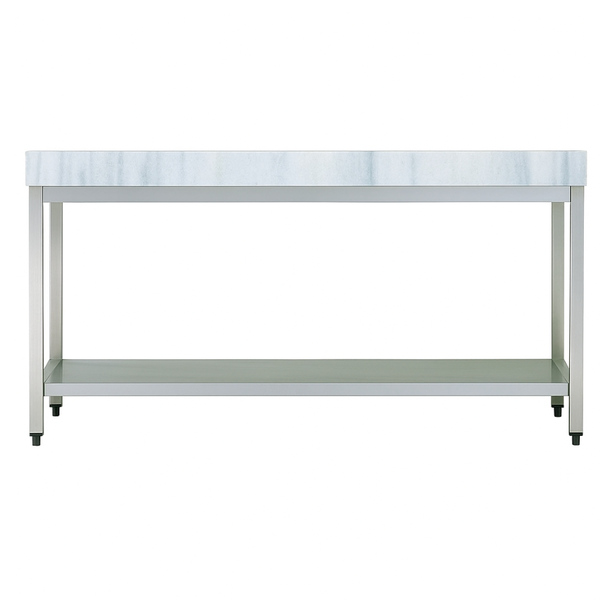 Masa de lucru inox cu blat din marmura si polita inferioara 140*60*85 - 3