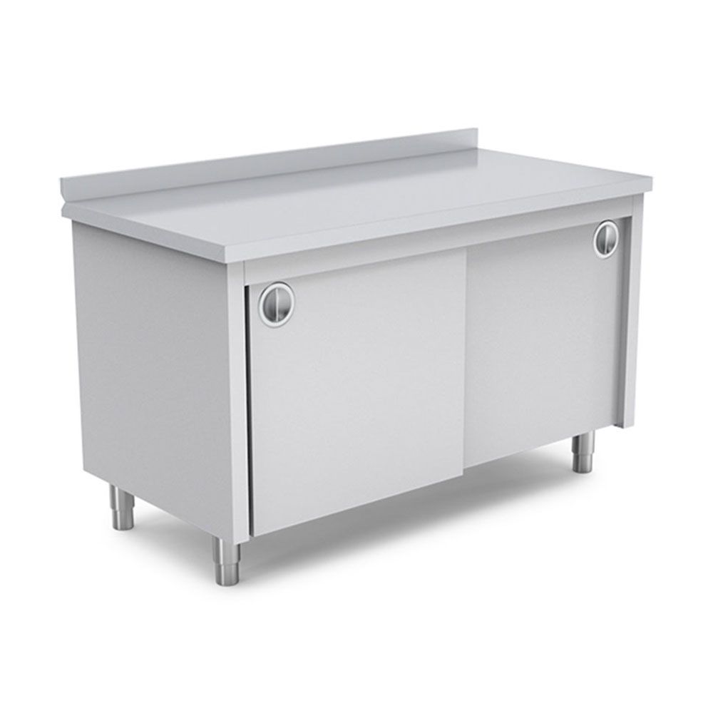 Masa de lucru inox cu dulap si polita intermediara 160*70*85 - 1