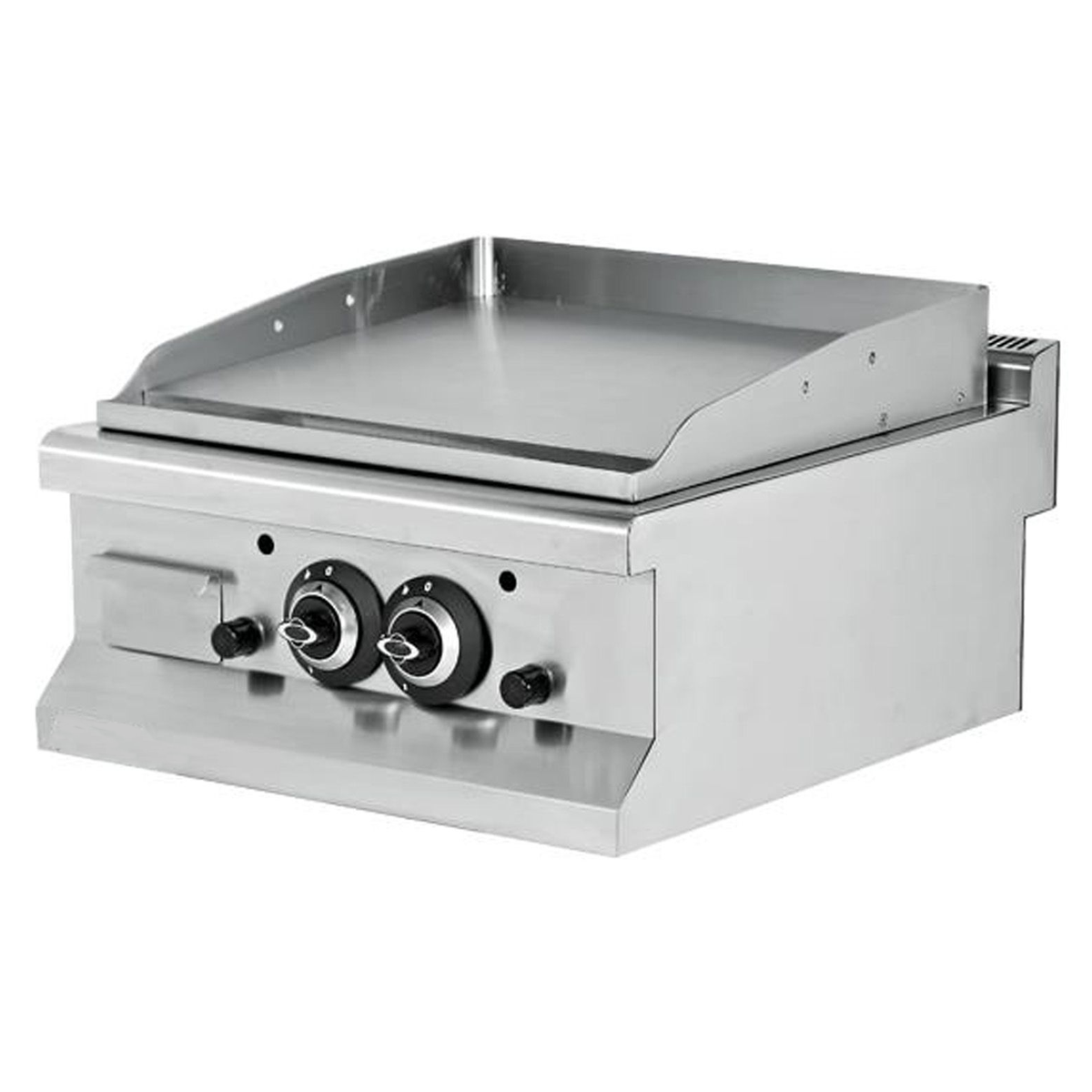 Grill electric profesional, inox, cu suprafata neteda si striata, 60*64*29 cm - 0