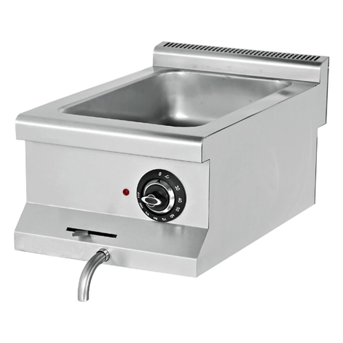 Bain marie profesional, electric, inox, 1 bazin, 40*64*29 cm - 1