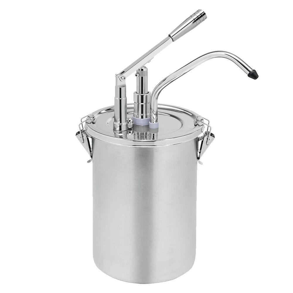 Dozator din inox cu pompa pt ketchup/mustar/maioneza 4.5 lt - 0