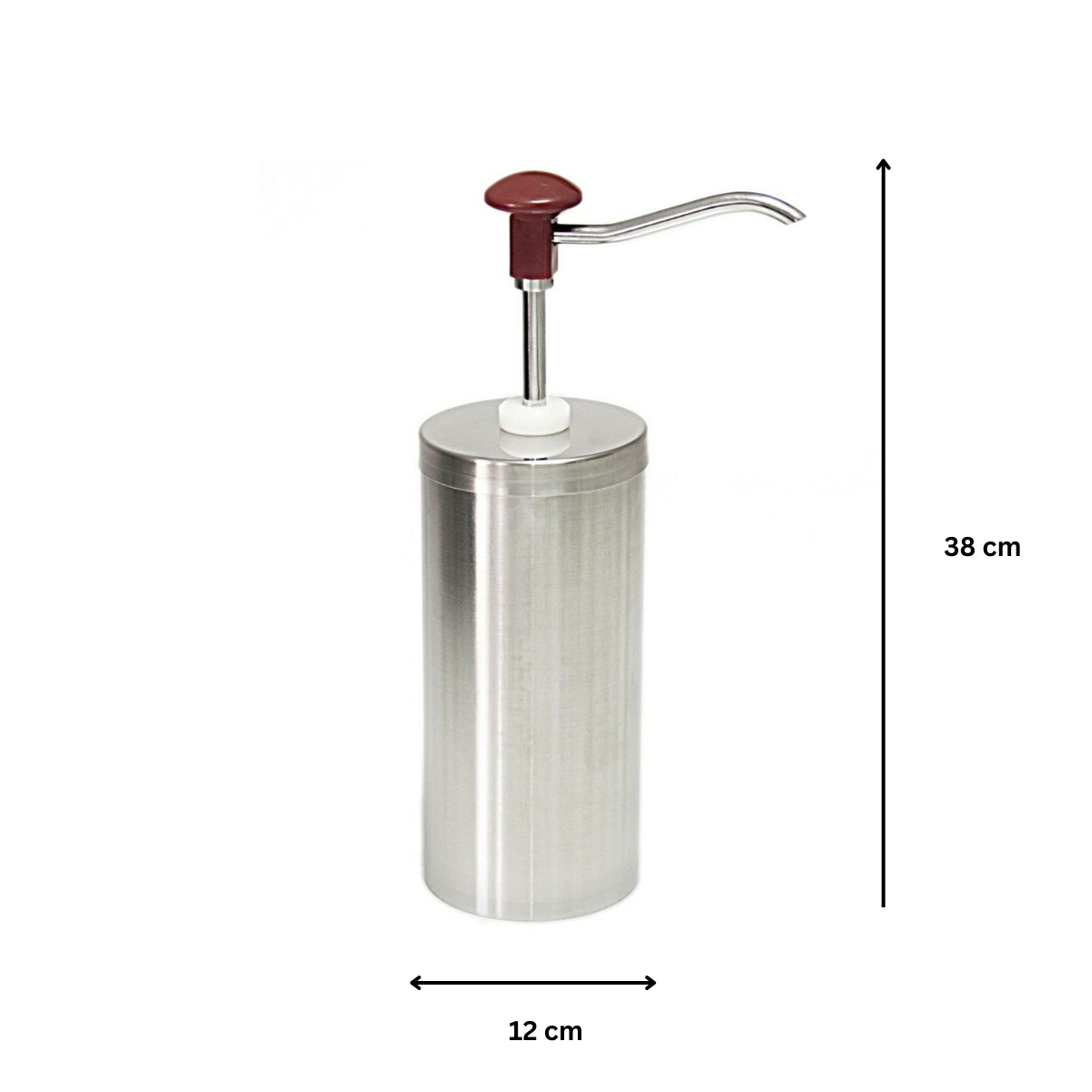 Dozator din inox cu pompa pt ketchup/mustar/maioneza 2,25 lt - 1