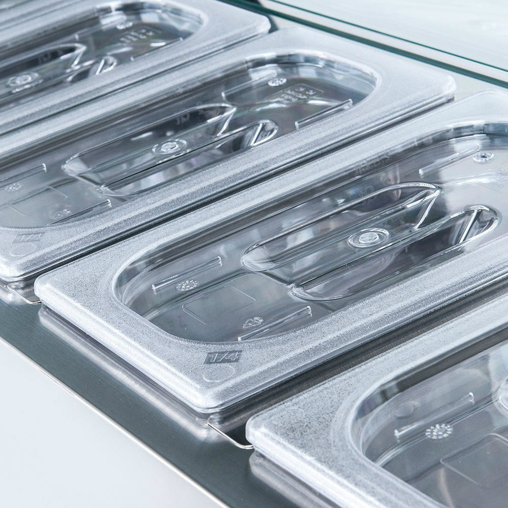 Vitrina ingrediente, inox, 7 cuve GN 1/4, 160*35*50 cm - 2