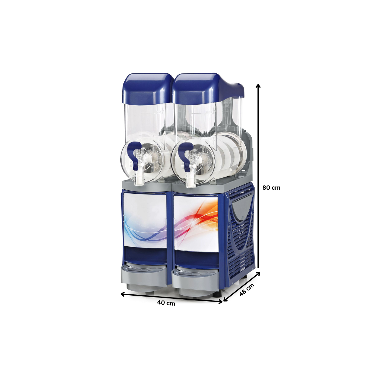 Aparat dozator granita, sorbet si iaurt inghetat 2 bazine 10 lt cu mixer - 3