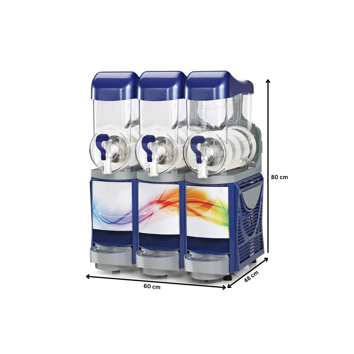 Aparat dozator granita, sorbet si iaurt inghetat 3 bazine 10 lt cu mixer - 2