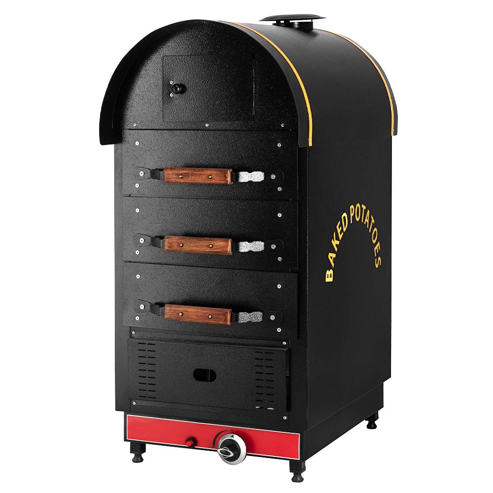 Cuptor profesional pe gaz pentru copt cartofi (kumpir), 3 sertare - 2