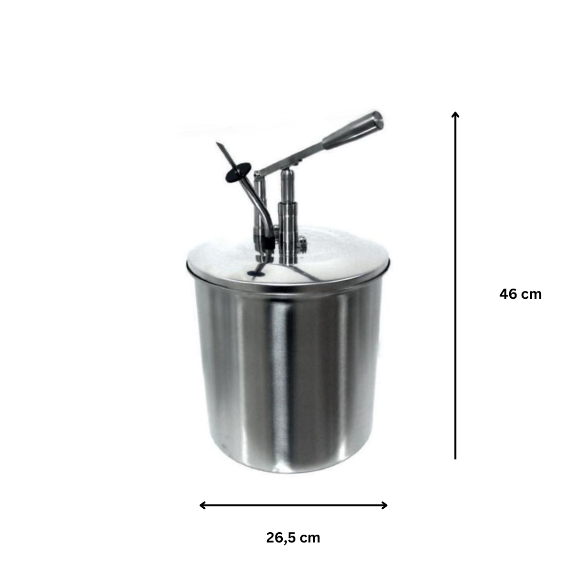 Dozator maxi din inox, cu pompa tip ac  10 lt - 2