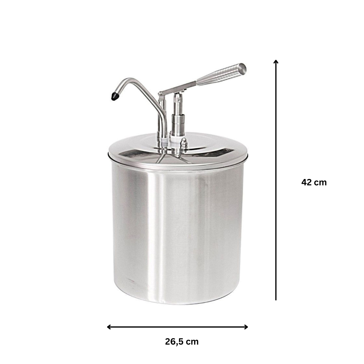 Dozator din inox, cu pompa pt ketchup/mustar/maioneza 10 lt - 2