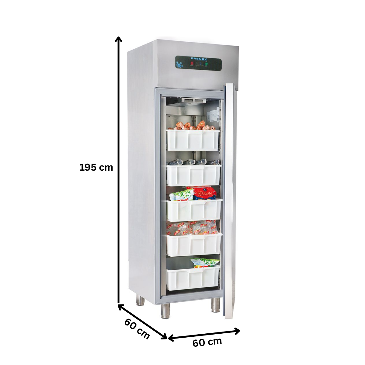 Dulap frigorific vertical inox, FRENOX cu 1 usa ptr peste, 400 lt - 4