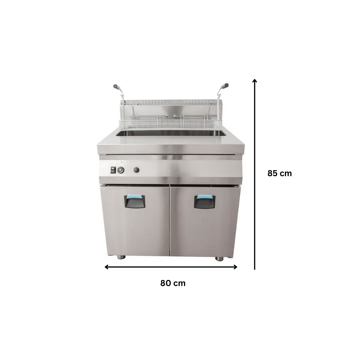 Friteuza pe gaz profesionala, inox, 45 lt, 80*73*85 cm - 2