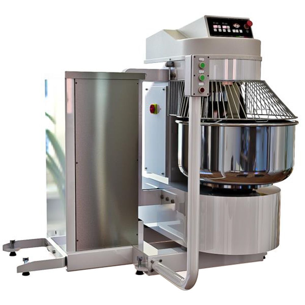 Malaxor profesional, capacitate aluat 200 kg, sistem hidraulic rabatabil peste suprafata de lucru, panou de control - 1