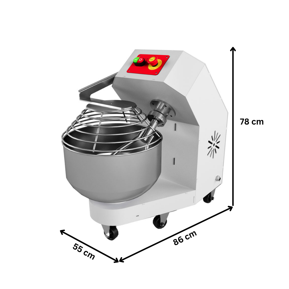 Malaxor cu furca, inox, 30 kg, 55*86*78 cm - 1