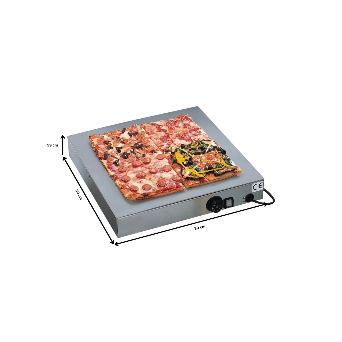 Masa calda SIRMAN, pentru pizza, inox, 50*50*9 cm - 3