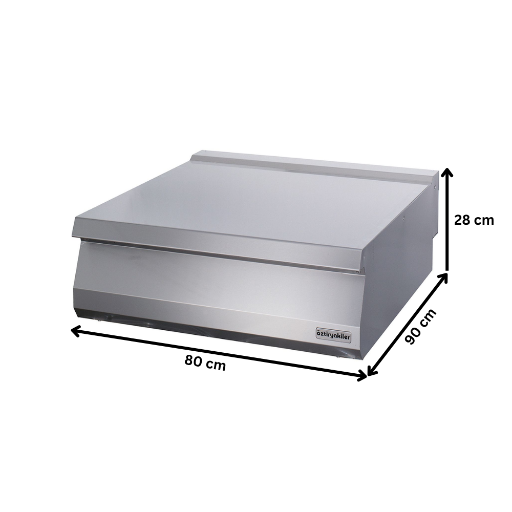 Masa de lucru neutra dubla, OZTI, inox, 80*90*28 cm - 1