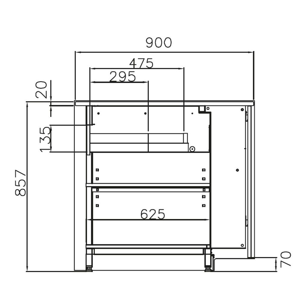 Masa pt casa de marcat 1 m JORDAO Twist - 2