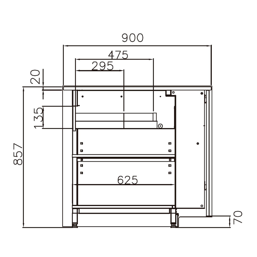 Masa pt casa de marcat Jordao - coltar exterior 90 grade Simply - 2
