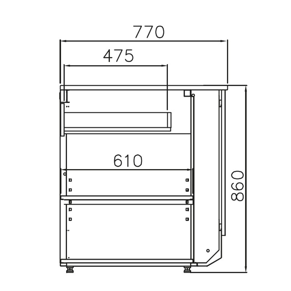 Masa pt casa de marcat Jordao 0,50 m Vista - 2