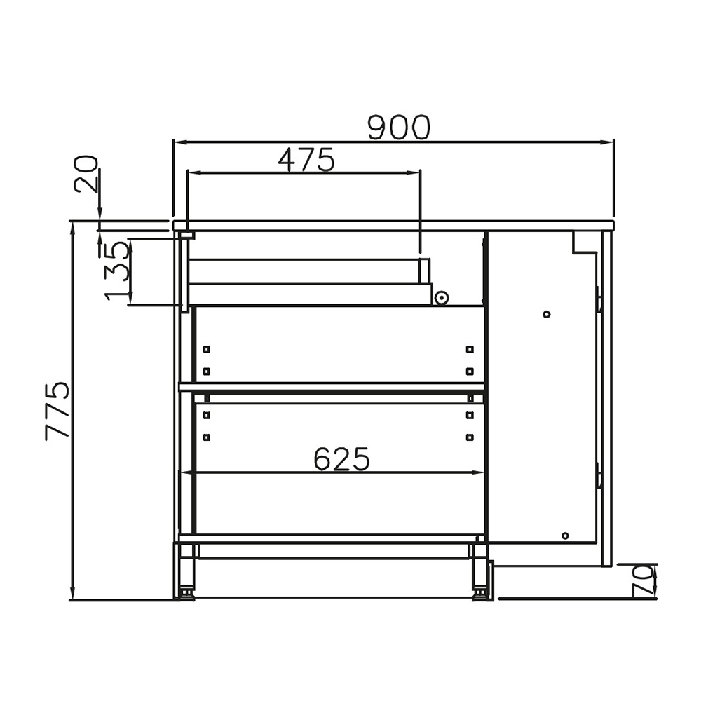 Masa ptr casa de marcat Jordao Lucis - coltar interior 90 grade - 2