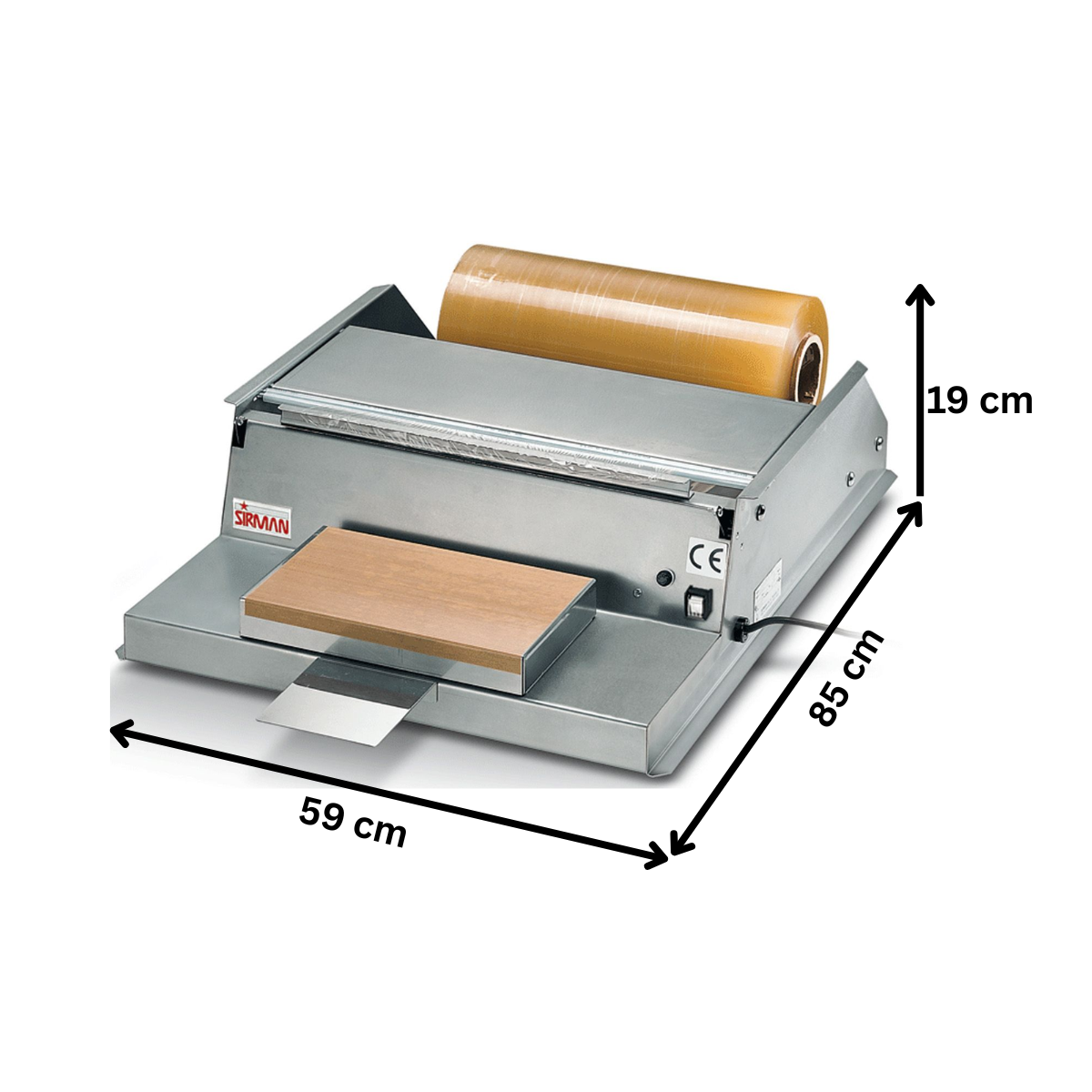 Masina de ambalat SIRMAN, inox, cu folie, rola 50 cm - 2