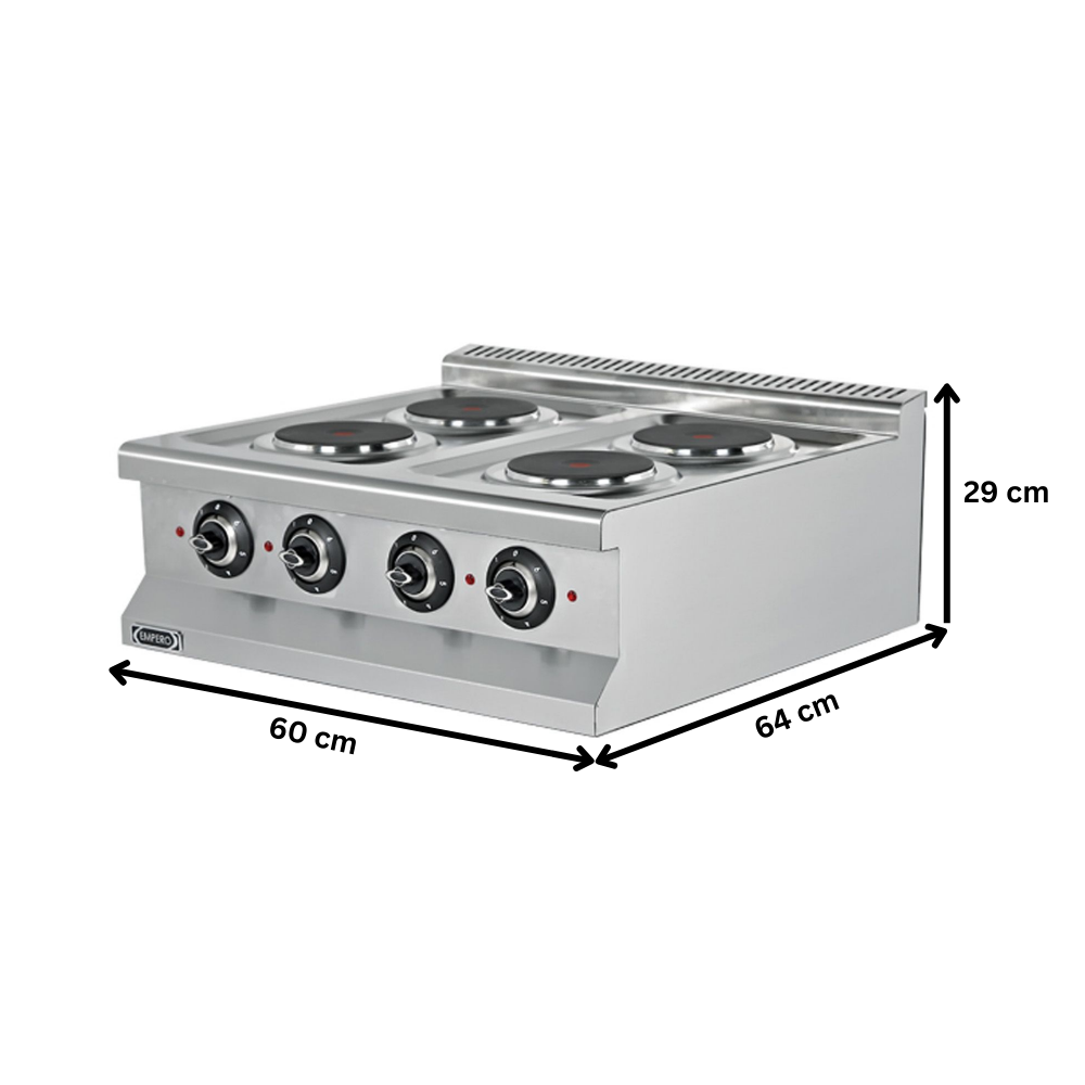 Masina de gatit electrica, inox, cu 4 plite, 60*64*29 cm - 1