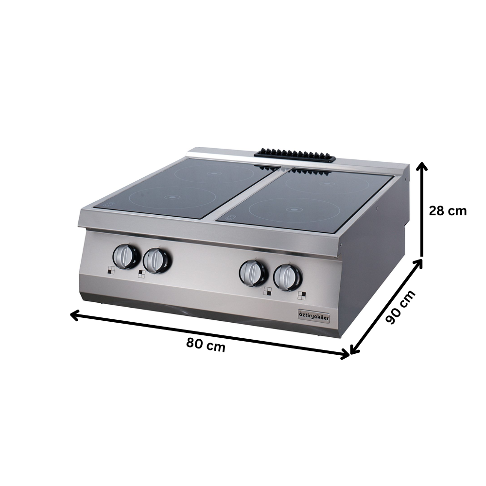 Masina de gatit electrica OZTI, inox, cu infrarosii, 80*90*28 cm - 2